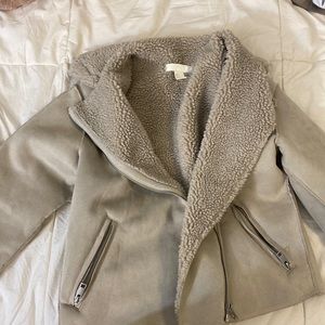 Beige Wool suede blazer